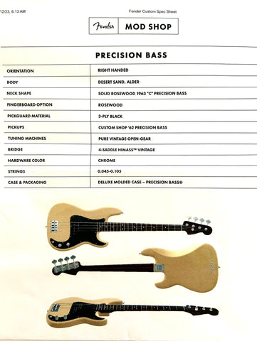 Fender Mod Shop Precision Bass