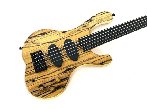 JT Custom Pale Moon Ebony 5st. Fretless